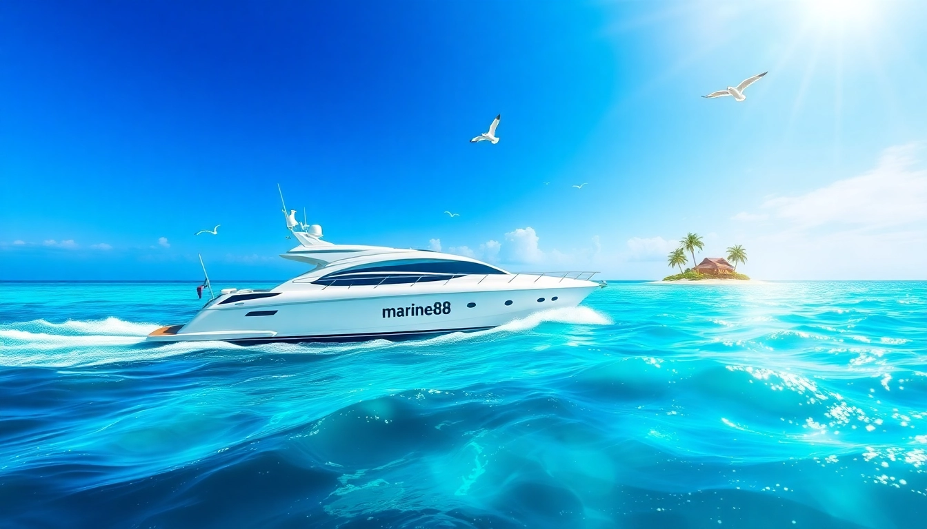 Explore marine88's elegant yacht sailing through an idyllic turquoise sea under a bright sky.