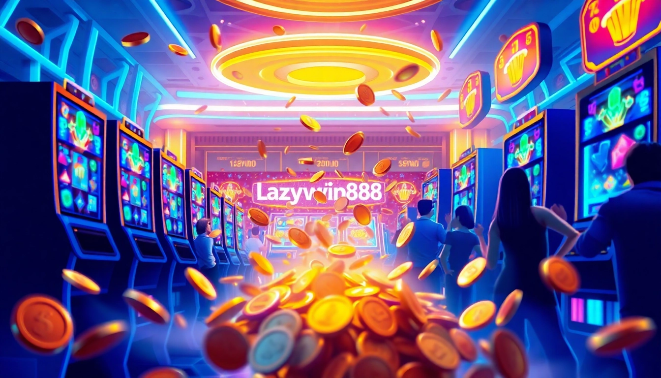 Experience the excitement of lazywin888 with vibrant virtual gaming scenes, animated players, and colorful graphics.