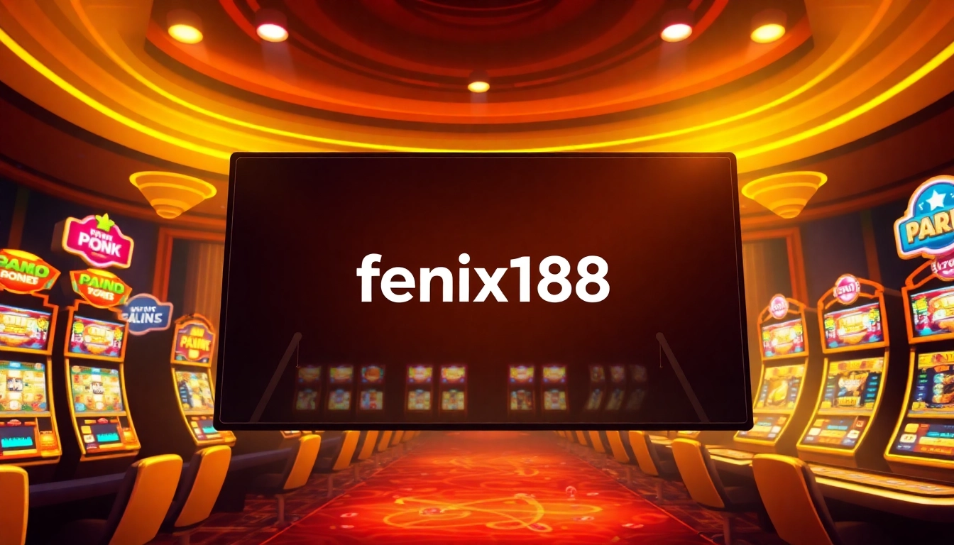 Experience the thrilling interface of fenix168 with vibrant casino visuals enhancing gaming excitement.