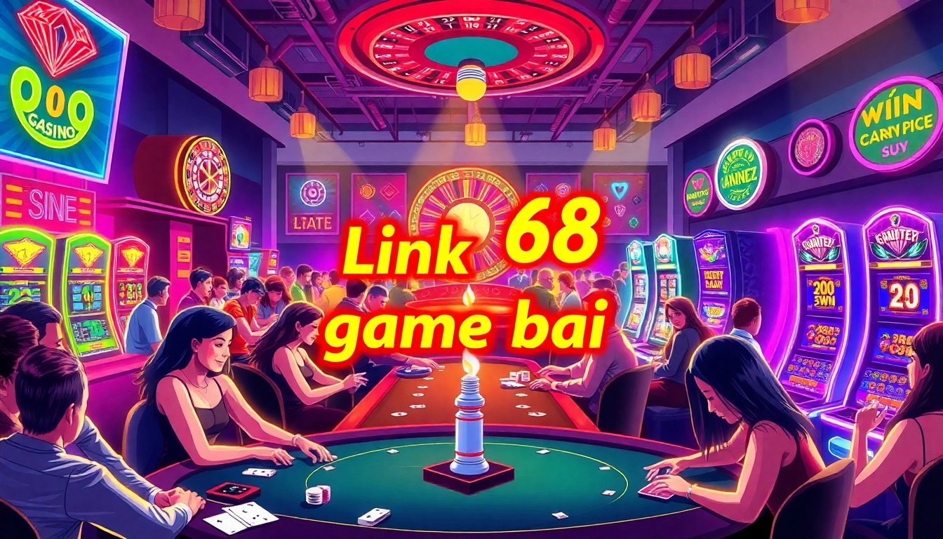 Experience thrilling gameplay at the casino with Link 68 game bài featuring vibrant card games and roulette.