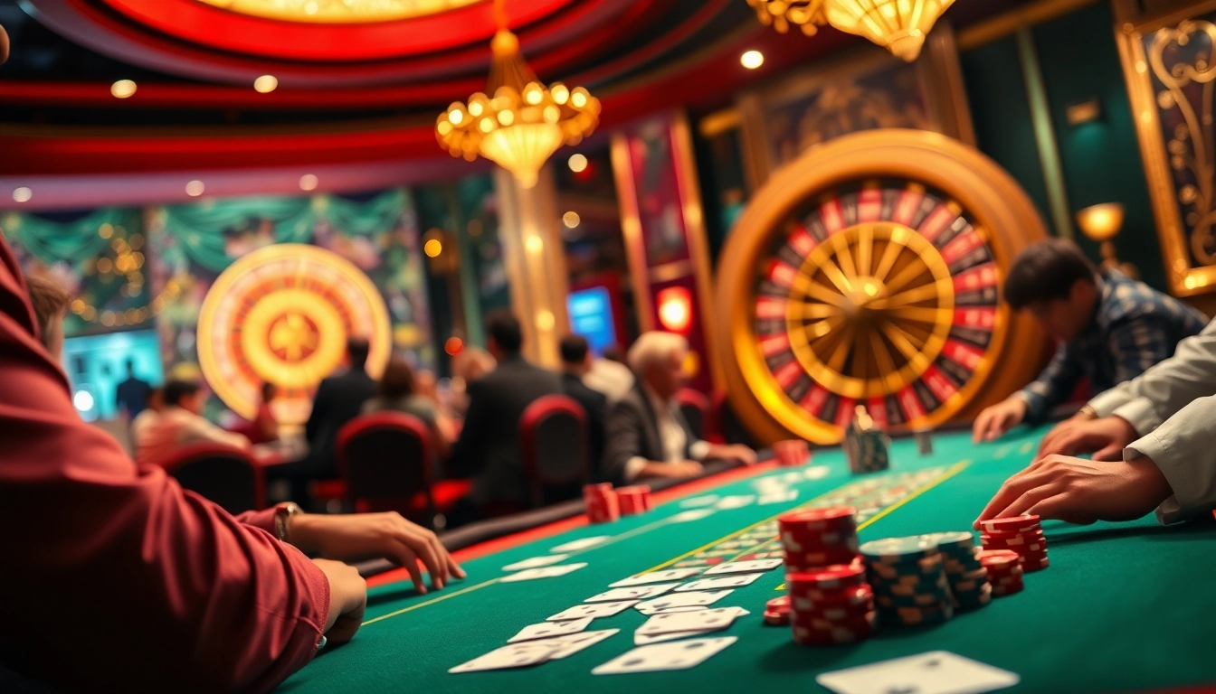 Experience thrilling gameplay with kèo nhà cái at a vibrant poker table filled with action.