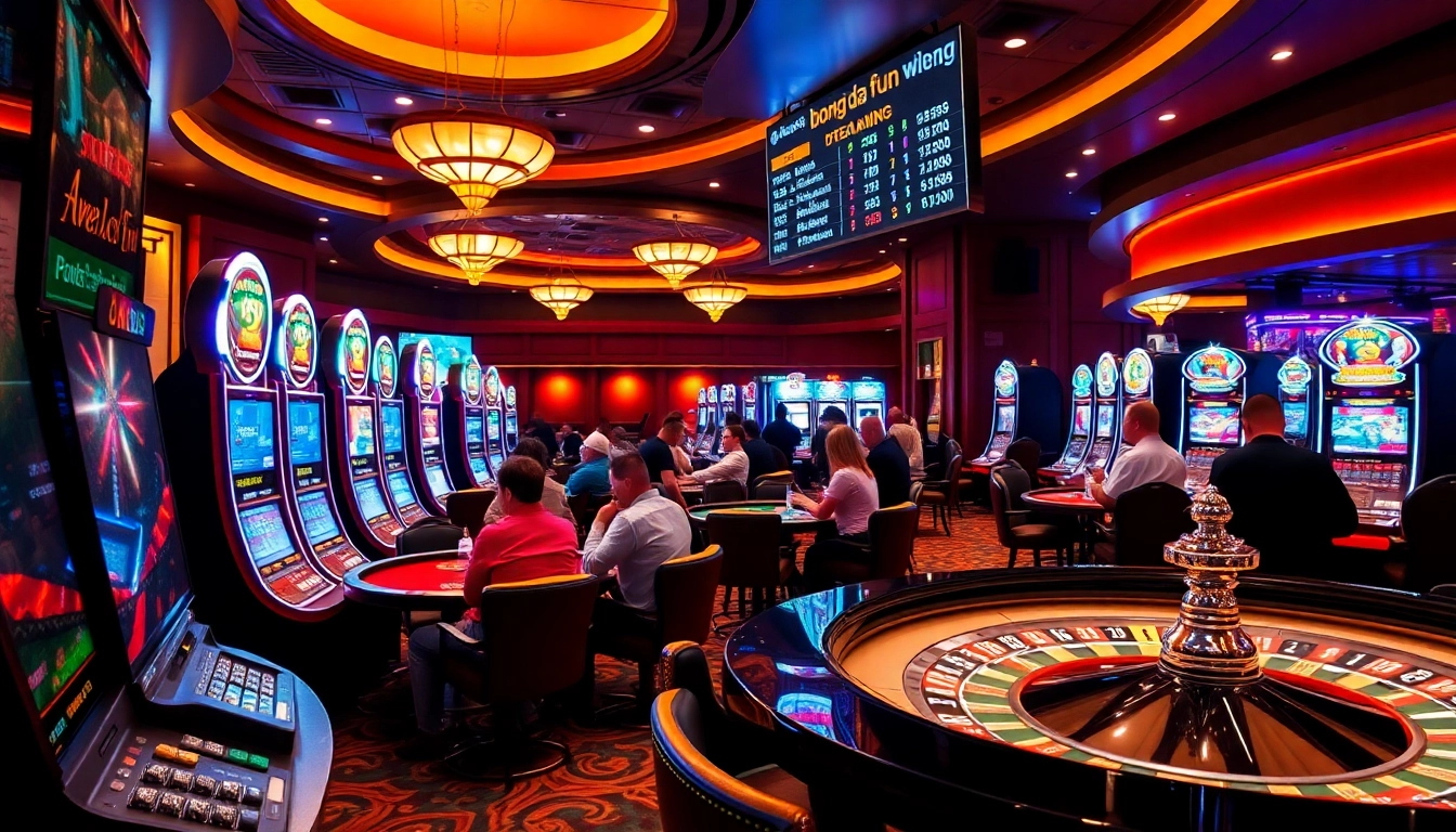 Experience the thrill of Bong Da Lu Fun with vibrant casino gaming, showcasing live betting and exciting games.